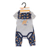 MONKEY BARS Infant Boys' Varsity Short Sleeve Onesie Set, 3-Piece, 3-9 Month