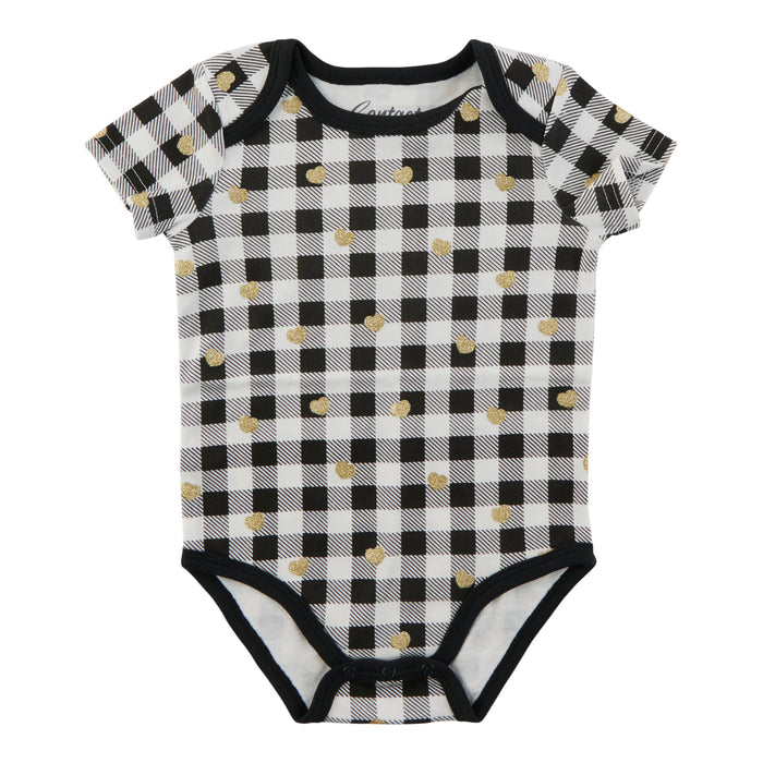 Infant Girls' Short Sleeve Printed Onesie, 3-24 Month