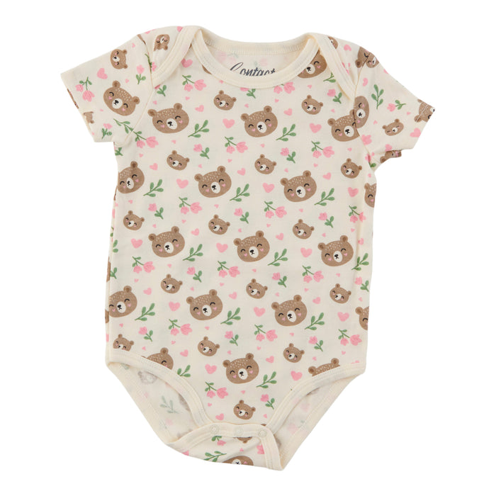 Infant Girls' Short Sleeve Printed Onesie, 3-24 Month