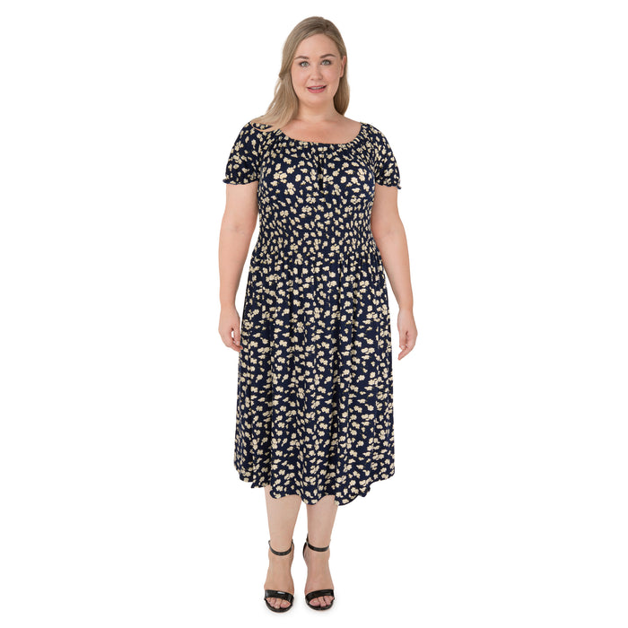 Robe mi-longue à surplis taille Plus lily morgan pour femmes