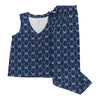 Pyjama avec veste ajourée et capri Carisma pour femmes, 2 pièces