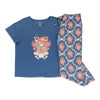 Pyjama avec capri et haut à col rond Carisma pour femmes, 2 pièces