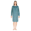 Carisma Women's Full-Length Velour Henley Nightgown