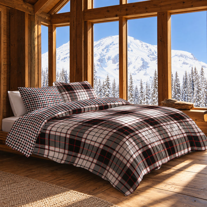 Ens. édredon réversible pour grand lit SWISSBRAND – 3 pièces