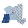 Ensemble de pyjama imprimé à manches courtes BELLA & BIRDIE pour filles, anglais, 3 pièces