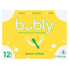 Bubly Sparkling Water Lemon Sherbert, 12-Pack, 355 ml