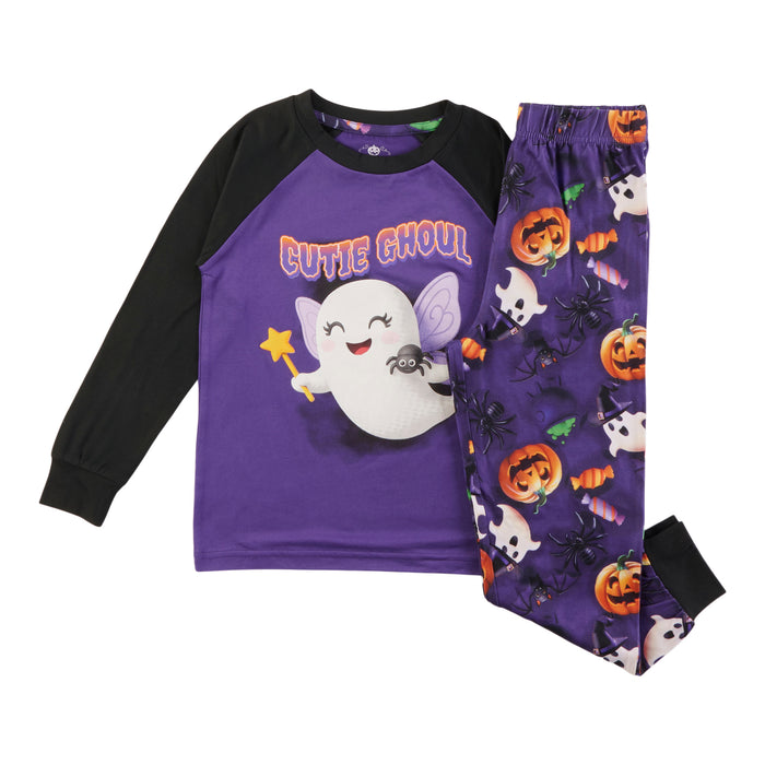 Ensemble de pyjama imprimé à manches longues fantaisie pour petites filles, assortiment familial, 2 pièces