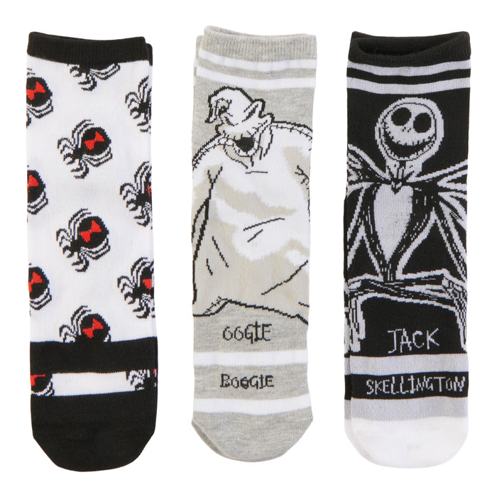 The Nightmare Before Christmas Men's Licensed Quarter Crew Socks, 3-Pack