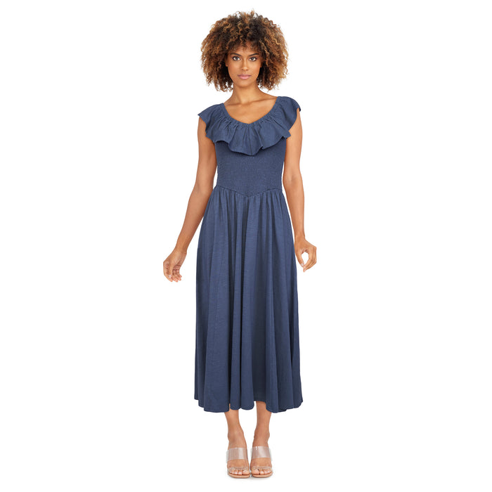 Robe midi à smocks mySTYLE pour femmes