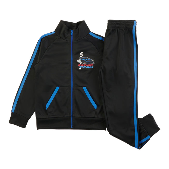 Boys' Printed Long Sleeve Zip-Up Tricot Set, 2-Piece