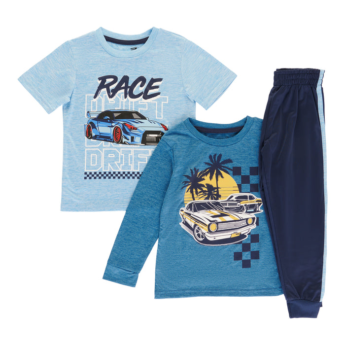 Toddler Boys' Printed Tricot Set, 3-Piece