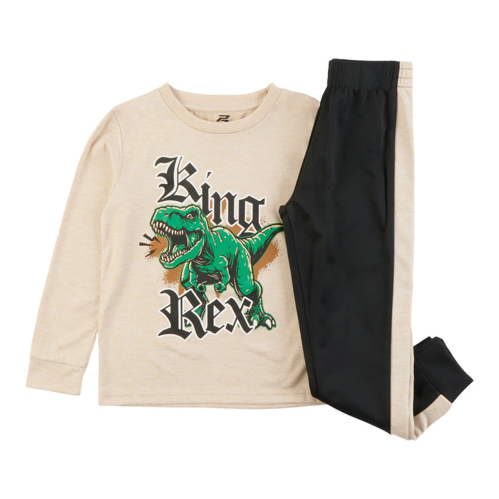 Boys' Printed Long Sleeve T-Shirt Set, 2-Piece