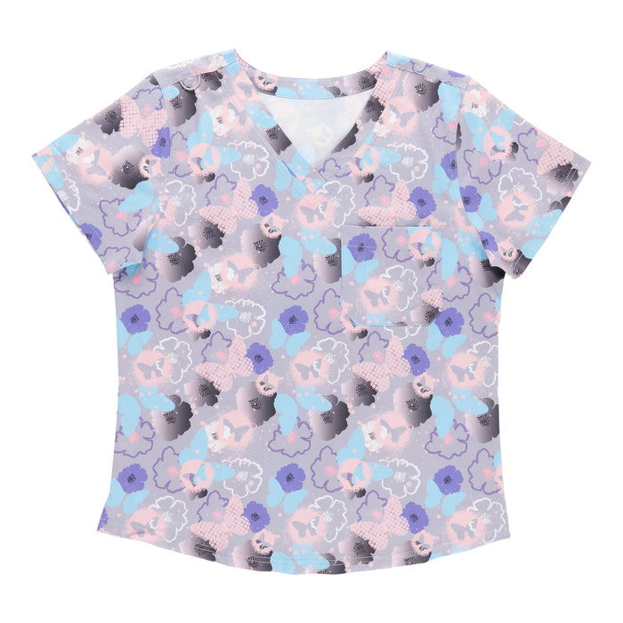 Options Women's Printed V-Neck Scrub Top