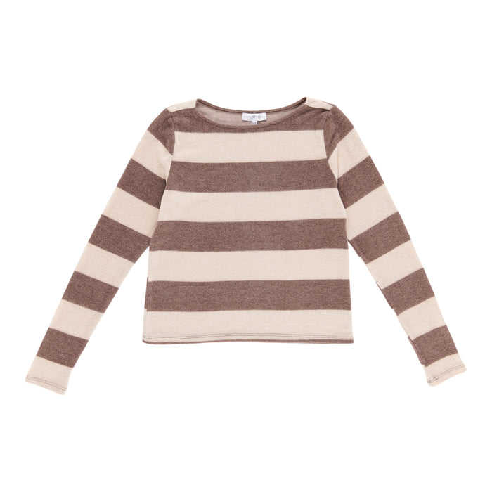 mySTYLE Women's Plush Striped Top