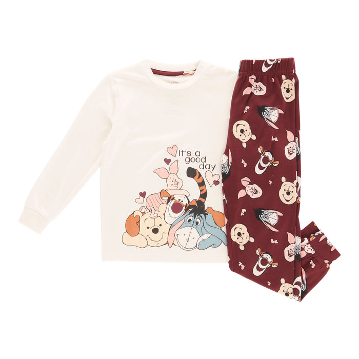 Toddler Girls' Licensed Winnie the Pooh Family Long Sleeve Pajama Set, 2-Piece
