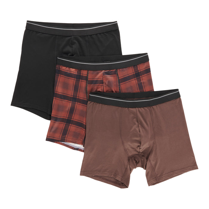 Mountain Ridge Men's Fashion Boxer Briefs, 3-Pack