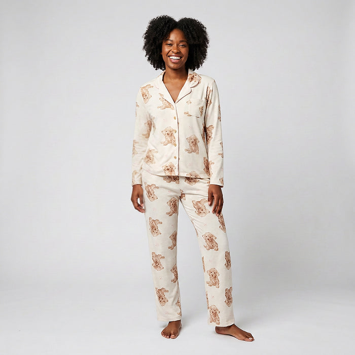 Cure Women's Velour Tailored PJ Set, 2-Piece