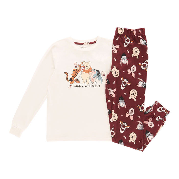 Girls' Licensed Winnie the Pooh Family Long Sleeve Pajama Set, 2-Piece
