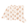 Pyjama cintré en velours Cure taille plus pour femmes, 2 pièces