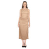 lily morgan Women's Knit Ruched Midi Dress
