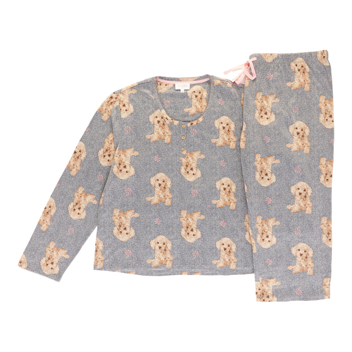 Cure Women's Plus Long Sleeve PJ Set, 2-Piece