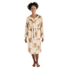 Robe de chambre pelucheuse au genou Cure pour femmes