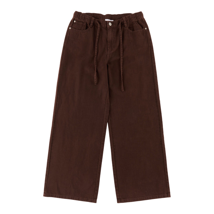 mySTYLE Women's Sunset Boho Denim Pants with Tie Belt