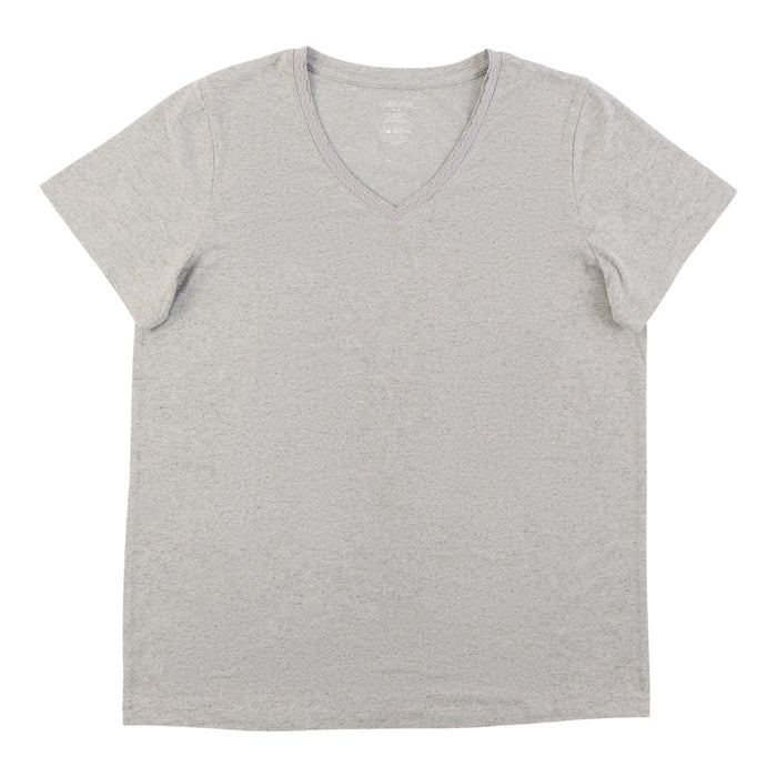 Carisma Women's Lace Accent V-Neck Sleepshirt