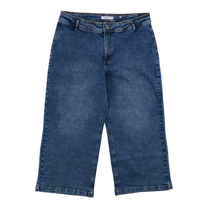 Pantalon écourté en denim mode Coucher de soleil bohème taille plus mySTYLE pour femmes