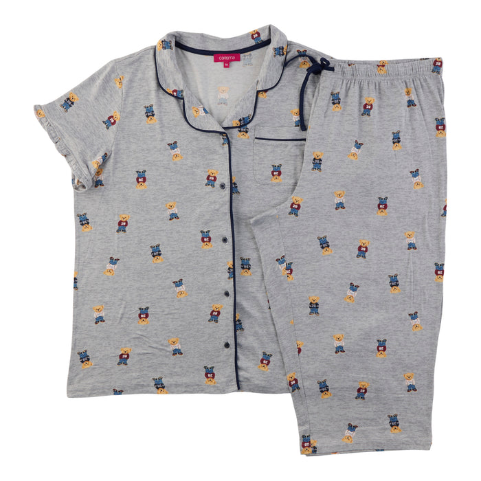Carisma Women's Plus Tailored Capri PJ Set, 2-Piece