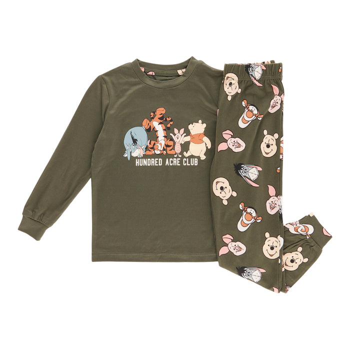 Ensemble de pyjama à manches longues Winnie l’ourson sous licence pour tout-petits, assortiment familial, 2 pièces