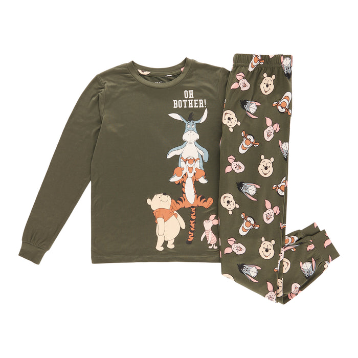 Ensemble de pyjama à manches longues Winnie l’ourson sous licence pour garçons, assortiment familial, 2 pièces