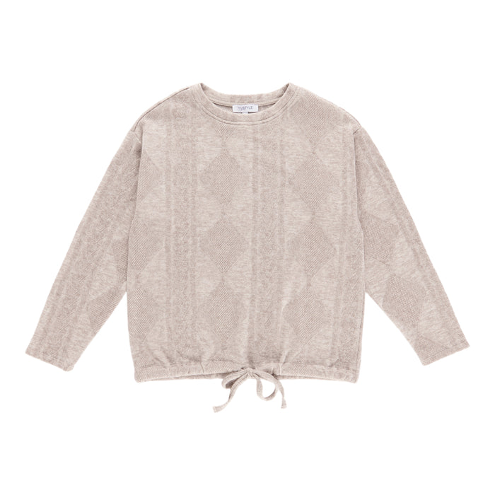 Chandail en tricot torsadé à cordon mySTYLE pour femmes