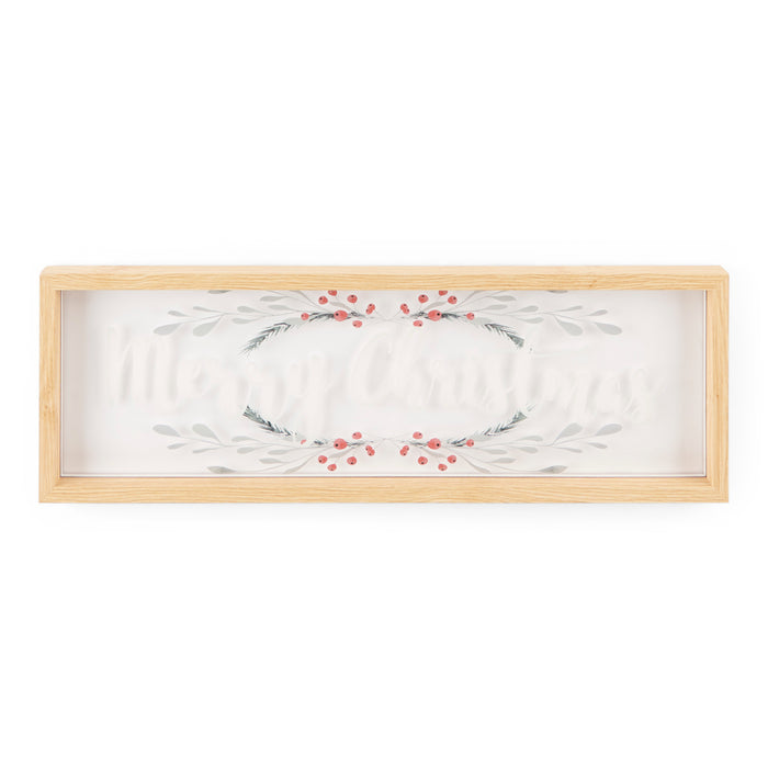 HomeStyles Holiday Framed Sign, English, 24-in x 8-in.