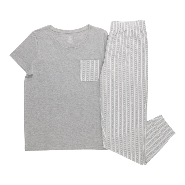 Carisma Women's Cotton Jogger PJ Set, 2-Piece