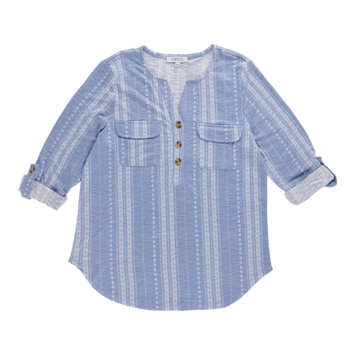 mySTYLE Women's Henley Top