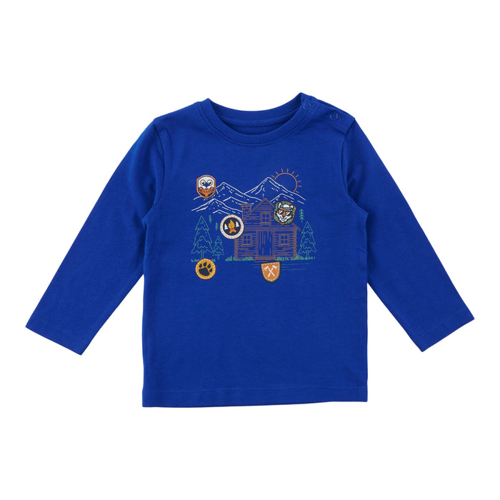 T-shirt imprimé à manches longues Style universitaire MONKEY BARS pour bébés garçons, 12 à 24 mois