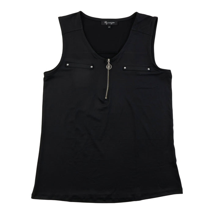 Camisole unie avec fermeture à glissière à l'avant lily morgan pour femmes