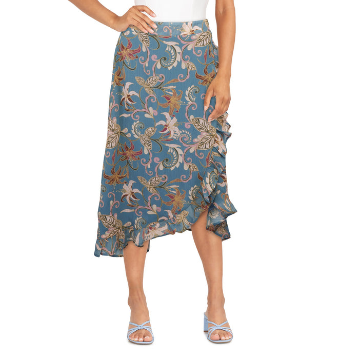 Jupe longue portefeuille imprimée mySTYLE pour femmes