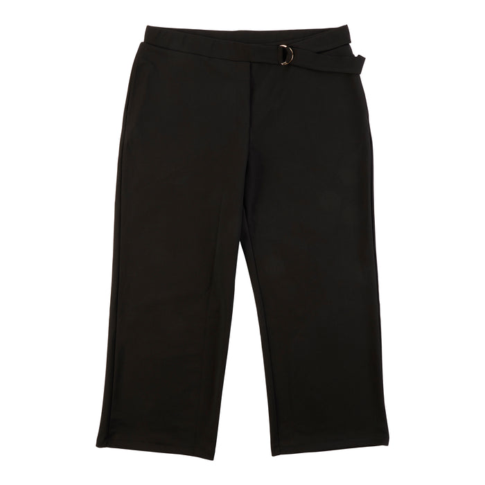 lily morgan Women's Plus Wide-Leg Side-Buckle Pants