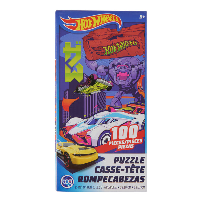 Hot Wheels Puzzles, Assorted, 7-in x 8.3-in, 48 to 100 Pieces