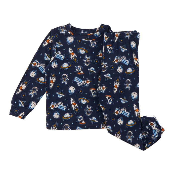 MONKEY BARS Infant Boys' Varsity Printed Long Sleeve PJ Set, 12-24 Month