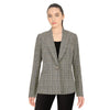 lily morgan Women's Plaid One Button Blazer