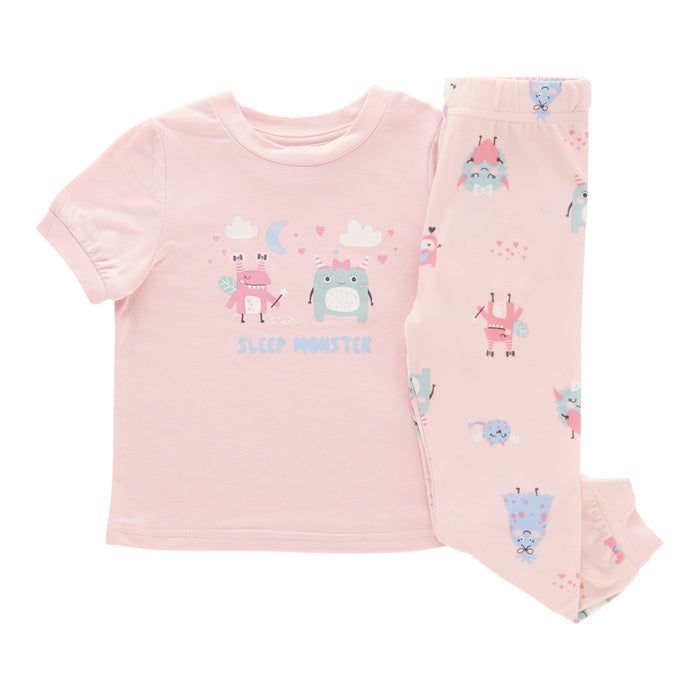 MONKEY BARS Infant Girls' Autumn Flair Printed Short Sleeve PJ Set, 12-24 Month