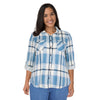 Chemise en tricot à carreaux taille plus mySTYLE pour femmes