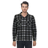 Chemise à carreaux et à manches longues en tissu micropolaire pour hommes