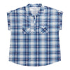 mySTYLE Women's Plus Plaid Collared Top
