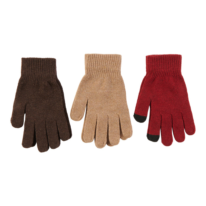 Mini gants unis pour femmes – emb. de 3