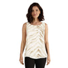 lily morgan Women's Printed Sleeveless Layered Blouse