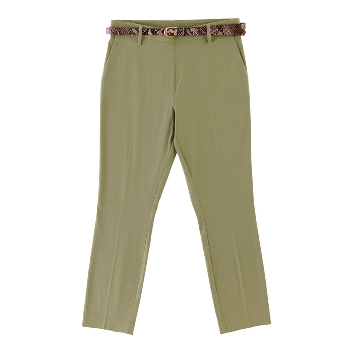 Pantalon à jambe étroite avec ceinture imitation de peau de serpent lily morgan pour femmes
